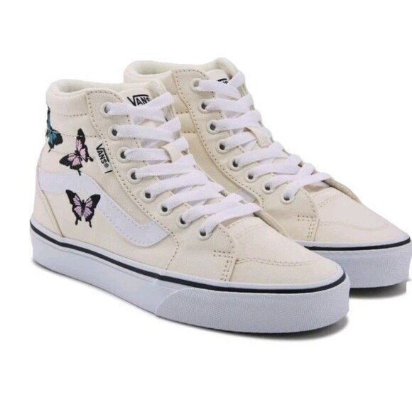 VANS Shoes - Vans  Filmore  Butterfly Print Canvas High Top Sneakers Women’s size 6.5 New Sk8